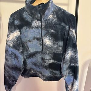Nike Thermafit Blue and Black Tie-Dye Fleece Pullover